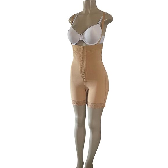 Women's Tummy Control Faja Lace Trim Butt Lifter Postoperative Full Body Shaper - Picture 2 of 9